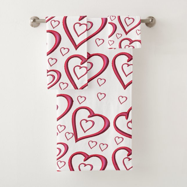 Bathroom Towel Sets Valentine's Day (Insitu)