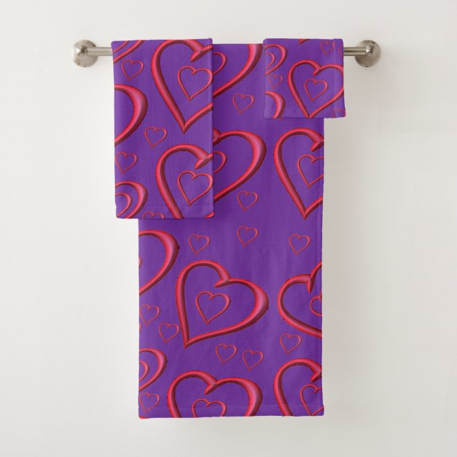 Bathroom Towel Sets Valentine's Day (Insitu)