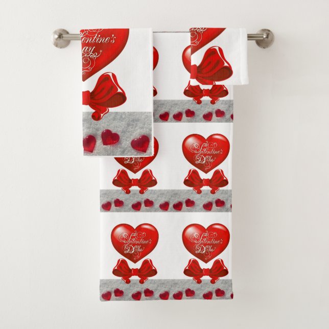 Bathroom Towel Sets Valentine's Day (Insitu)