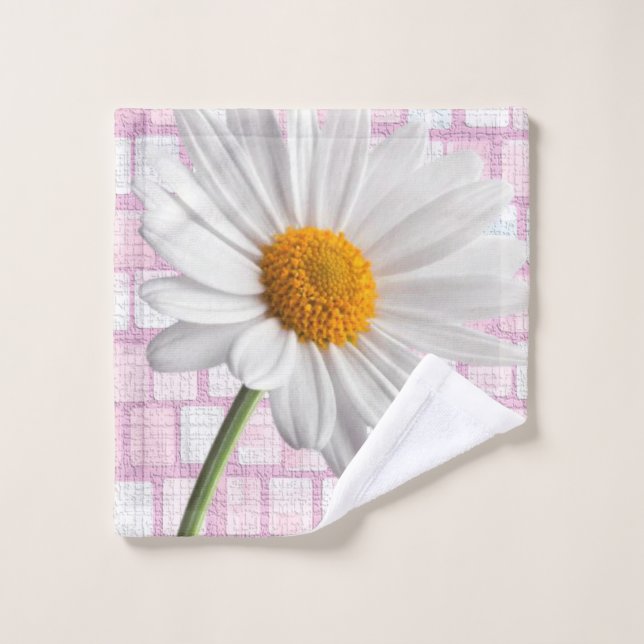 Bathroom Towel Sets Valentine's Day, Daisy (Wash Cloth)