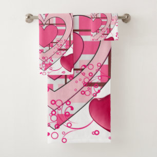 Bathroom Towel Sets Valentine's Day, Love