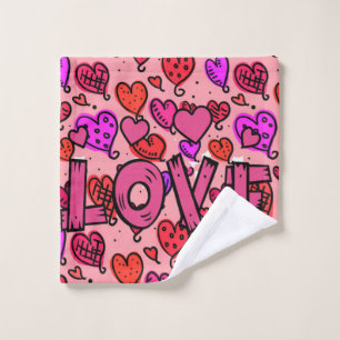 Bathroom Towel Sets Valentine's Day, Love