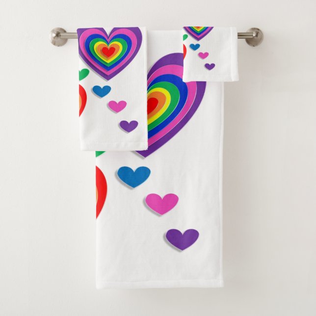 Bathroom Towel Sets Valentine's Day, Love (Insitu)