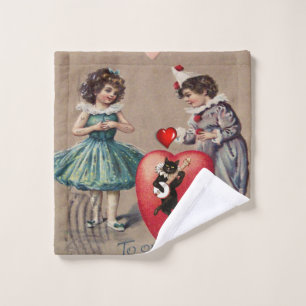 Bathroom Towel Sets Valentine's Day, Vintage