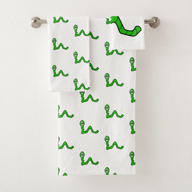 Bathroom Towel Sets Worms (Insitu)
