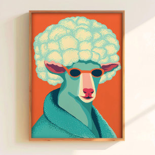 Bathroom Wall Art Swimming Print Sheep Toilet Art
