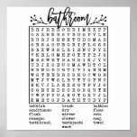 Bathroom Word Search Poster
