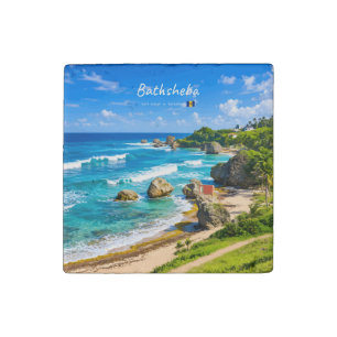 Bathsheba, Barbados - Tropical Beach Coast Stone Magnet
