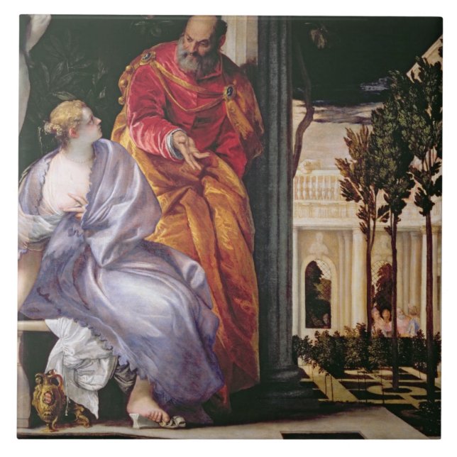 Bathsheba Bathing, c.1575 (oil on canvas) Ceramic Tile (Front)