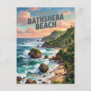 Bathsheba Beach Barbados Postcard