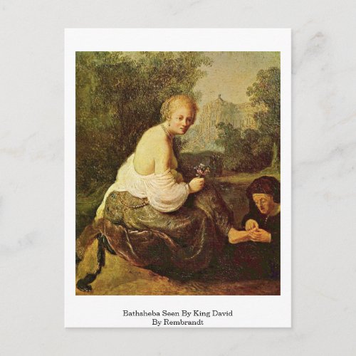 Bathsheba Seen By King David By Rembrandt Postcard