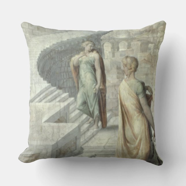 Bathsheba Visiting David, c.1553 Throw Pillow (Front)