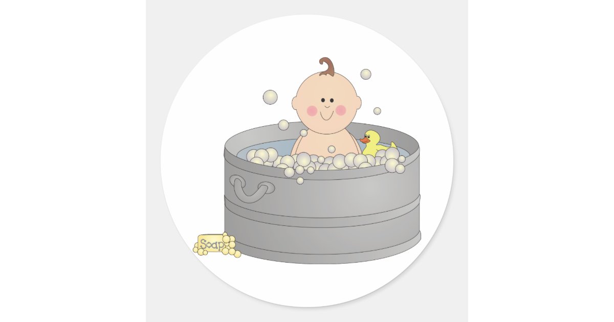 Bathtime Baby Sticker Zazzle