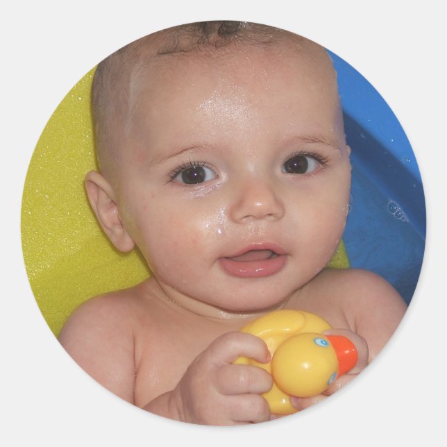 Bathtime Classic Round Sticker (Front)