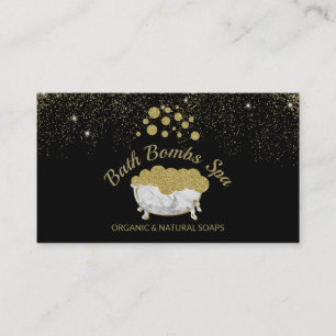 Bathtub Bomb Spa Soap Bubbles Business Card
