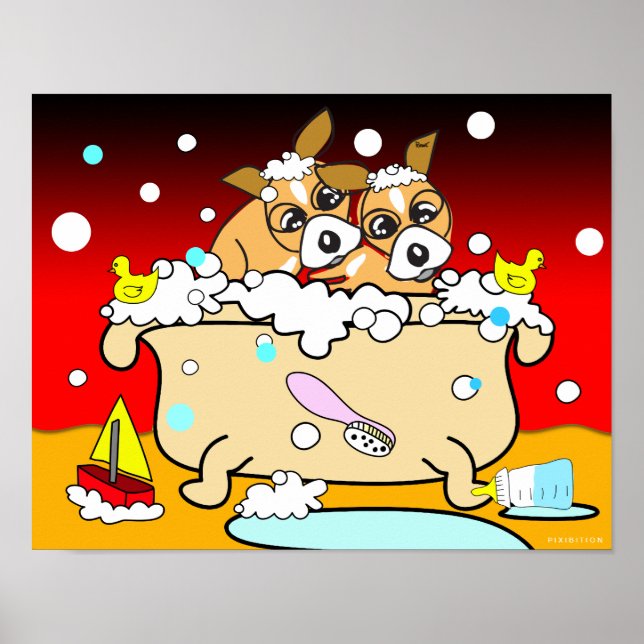 Bathtub Chihuahua Puppy Poster 10 (Front)