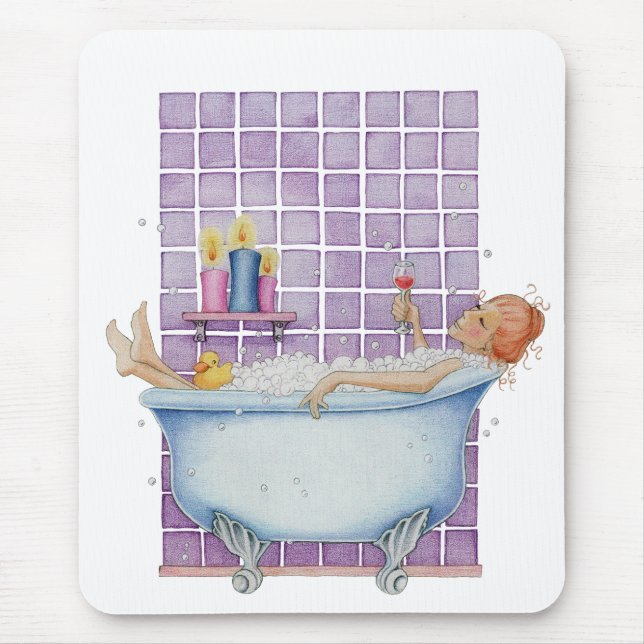 Bathtub Joy Mousepad (Front)