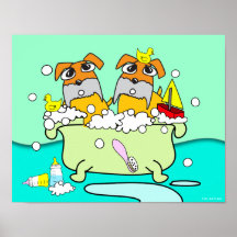 Bathtub Puppy Poster 17