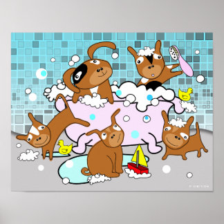 Bathtub Puppy Poster 2