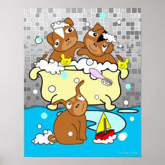 Bathtub Puppy Poster 3