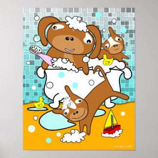 Bathtub Puppy Poster 4