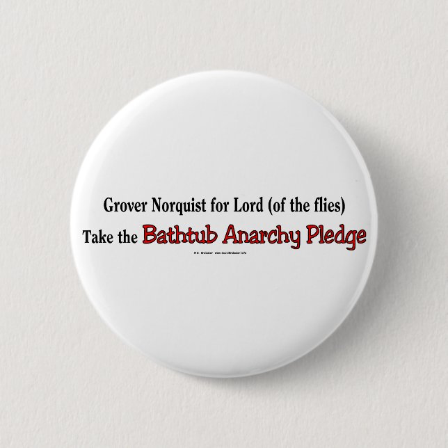 BathtubAnarchyPledge Pinback Button (Front)