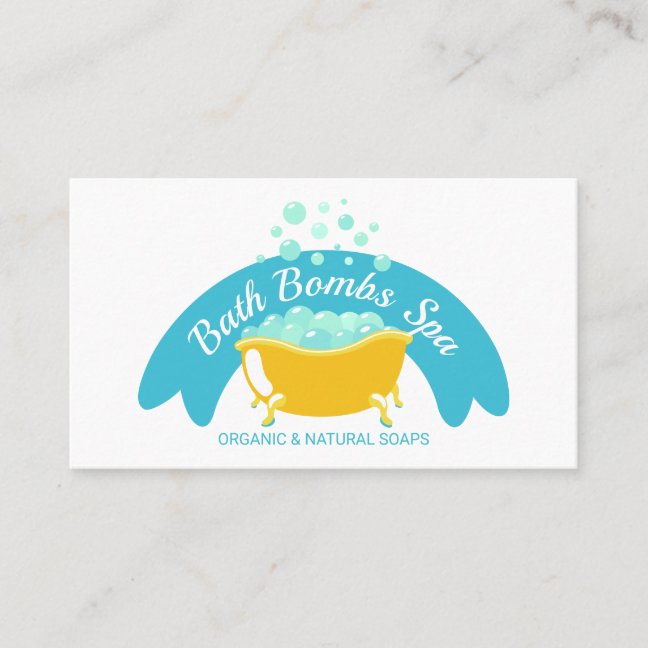 Bathtubs Spa Bubble Shampoo Business Card
