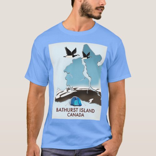 Bathurst Island Canada travel map T_Shirt