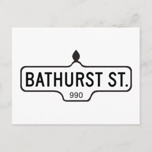 Bathurst Street, Toronto Street Sign Postcard