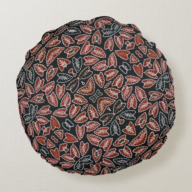 Batik Banten Simbut Round Pouf Pillow (Back)