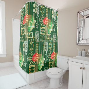 Batik Beads Motif Shower Curtain