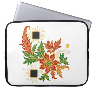 Batik Bloom & CPU Laptop Sleeve