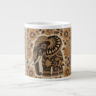 Batik Elephant Vintage Style Design, Specialty Mug