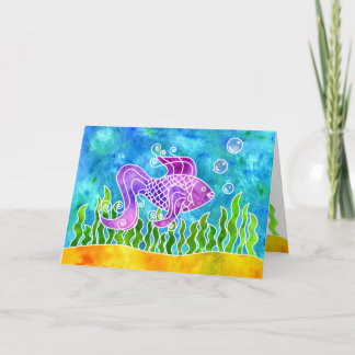 Batik Fishy Card