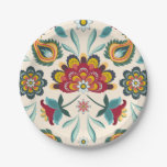 Batik Floral Boho Indonesian Style Paper Plates