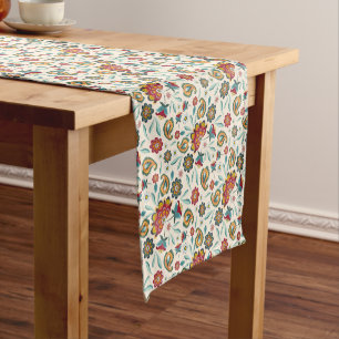 Batik Floral Boho Indonesian Style Short Table Runner