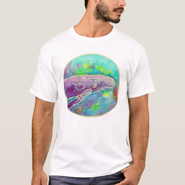 Batik Humpback Whale Art T-Shirt (Front)