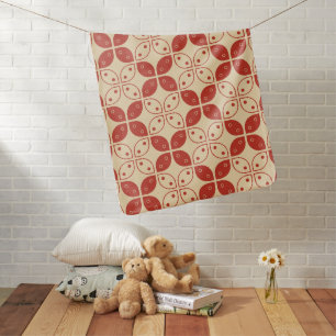 Batik Kawung, Indonesian Pattern, Javanese, Ethnic Baby Blanket