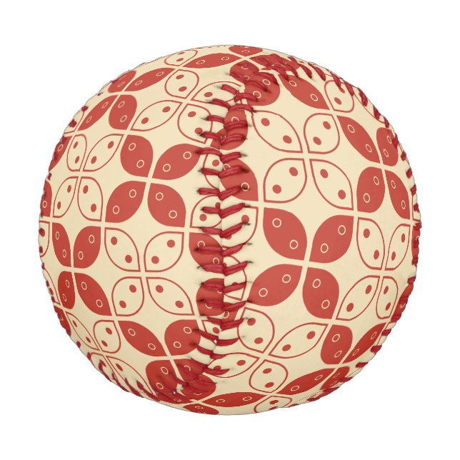 Batik Kawung, Indonesian Pattern, Javanese, Ethnic Baseball (Angled)