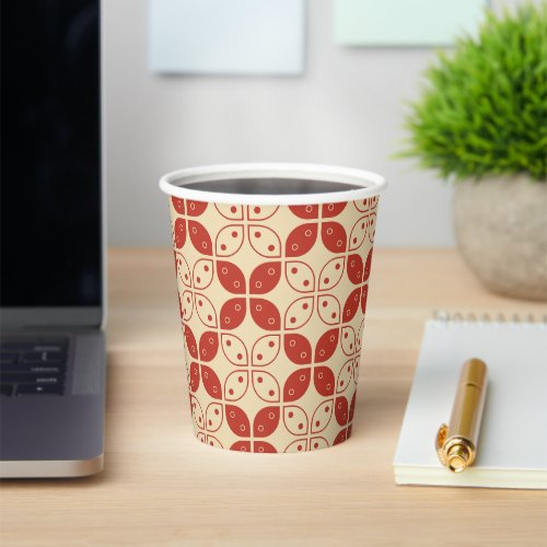 Batik Kawung Indonesian Pattern Javanese Ethnic Paper Cups