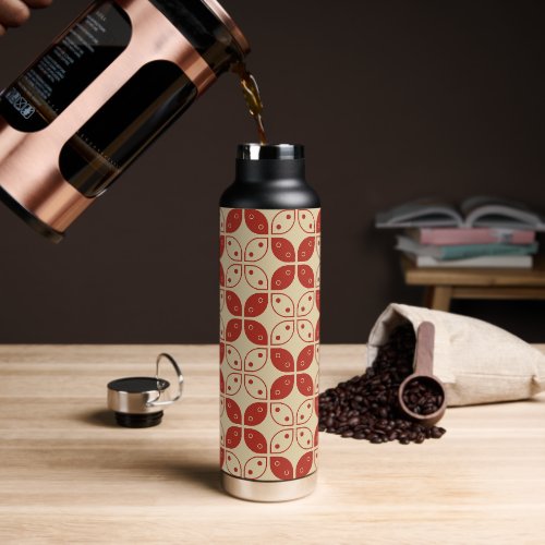 Batik Kawung, Indonesian Pattern, Javanese, Ethnic Water Bottle