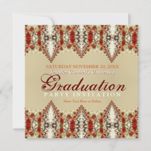 Batik Lace Graduation Invitation