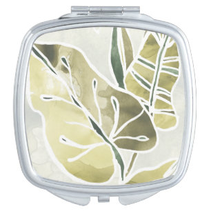Batik Leaves Compact Mirror