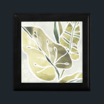 Batik Leaves Gift Box<br><div class="desc">"Batik Leaves I" by June Erica Vess. Features a muted color palette of batik leaves.</div>