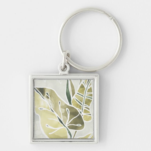 Batik Leaves Keychain (Front)