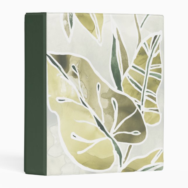 Batik Leaves Mini Binder (Front/Spine)