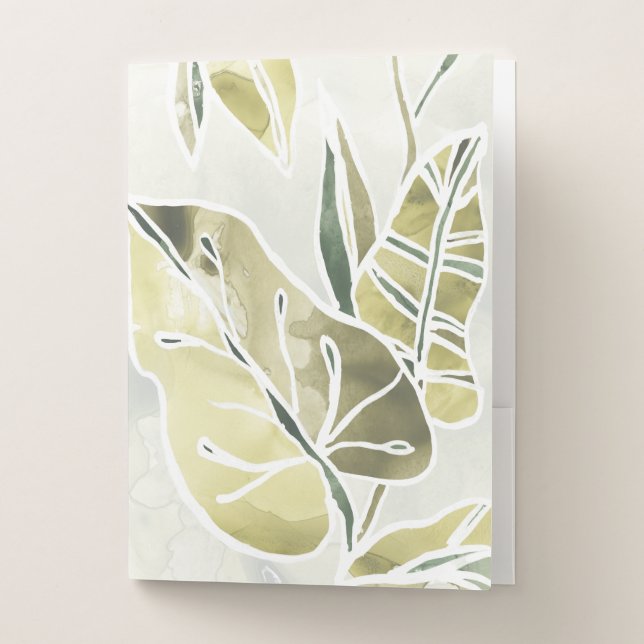 Batik Leaves Pocket Folder (Front)