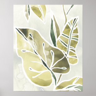Batik Leaves Poster