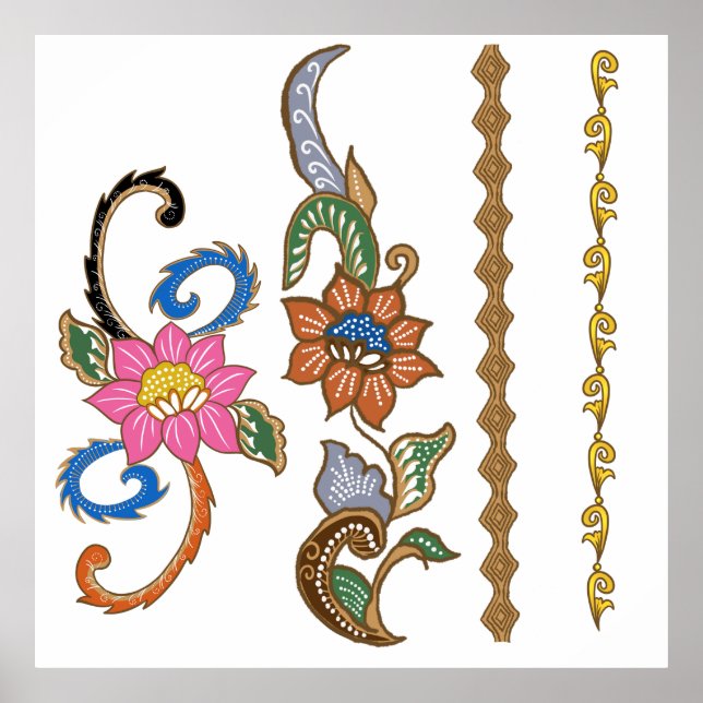 Batik Motifs Design Poster (Front)