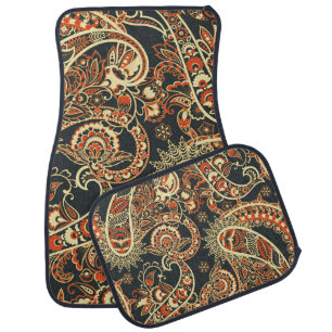 Batik Paisley: Vintage Seamless Pattern. Car Floor Mat